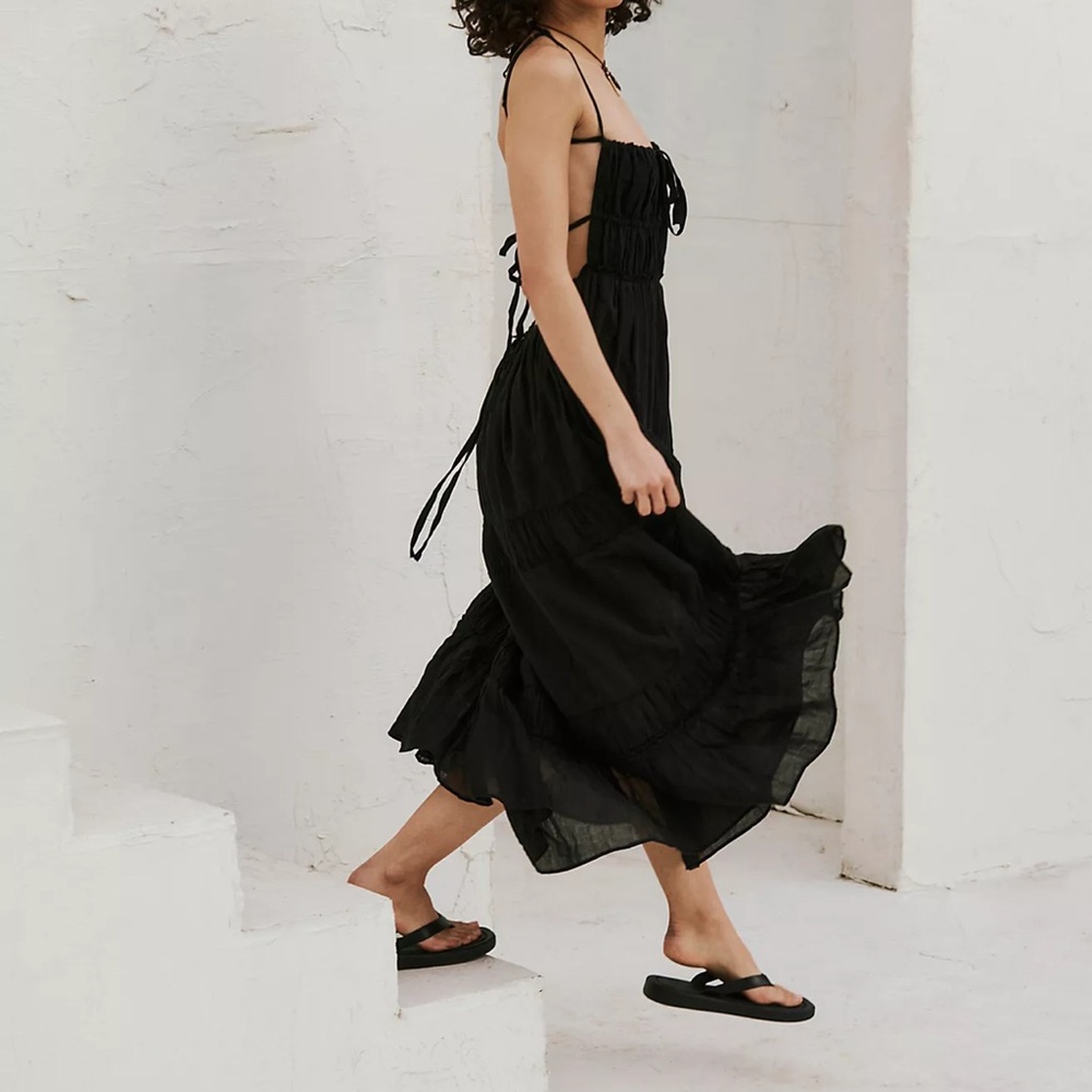 Free People Taking Sides Maxi - Black XS